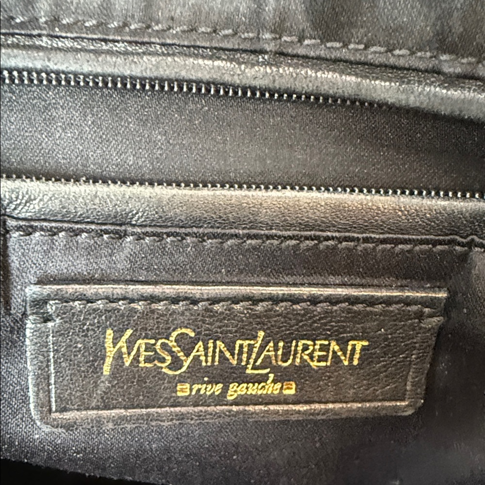 Yves Saint Laurent Muse Shoulder Tote Black Leather Bag - Picture 10 of 15